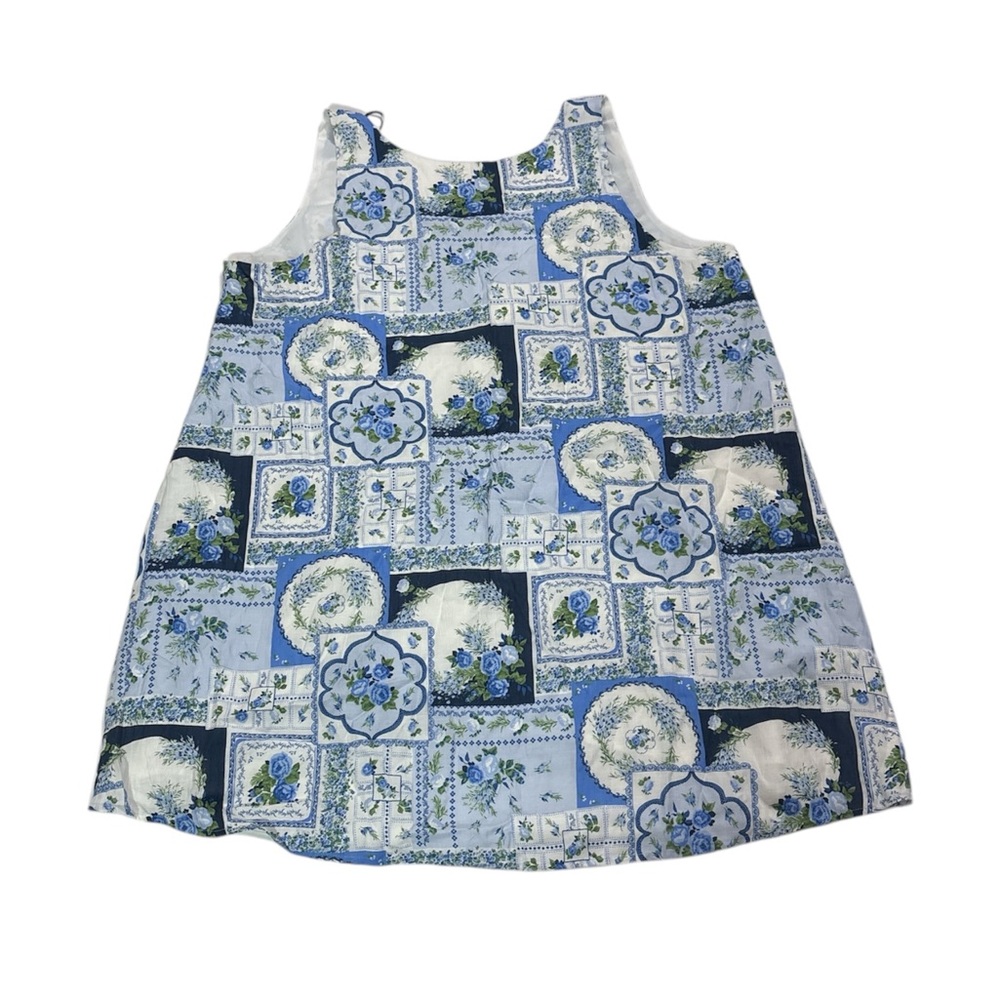 Abercrombie & Fitch Blue and White Floral Patchwork Mini Dress - Picture 2 of 9
